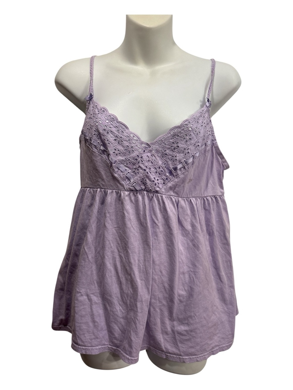 Victoria's Secret Lavender Cotton Camisole pajama top size medium